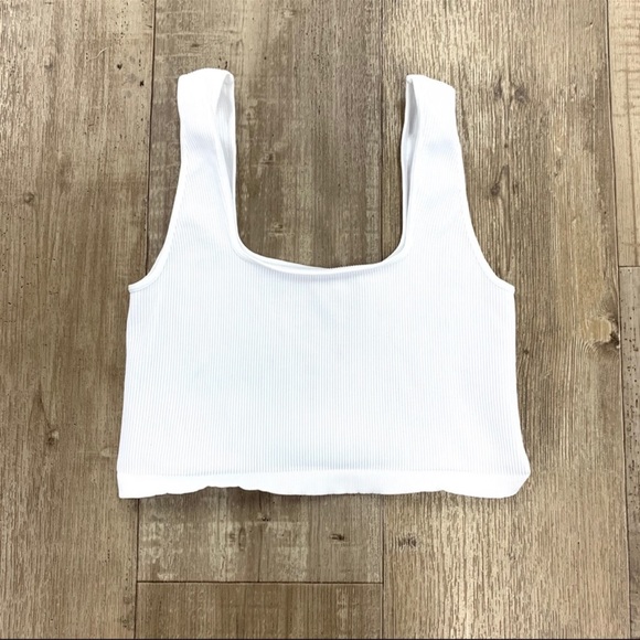 NEW Free People Happiness Runs Square Neck Crop Top - Picture 3 of 4